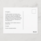 Carte postale aux électeurs Temps de voter Rappel  (Dos)