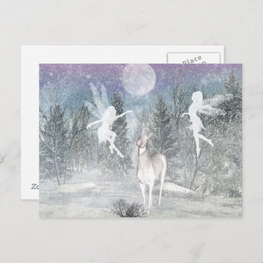 carte postale aux fées magiques (Devant / Derrière)