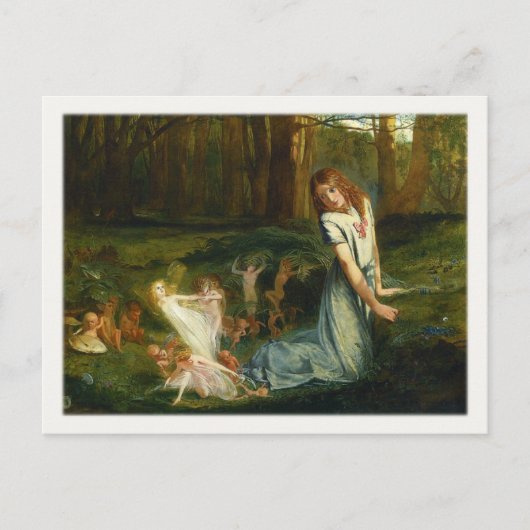 Carte Postale Aux Fées Peintes Dans Les Bois (Devant)