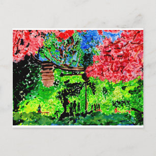 Carte postale aux fleurs de cerisiers