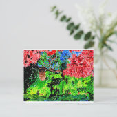 Carte postale aux fleurs de cerisiers (Debout devant)