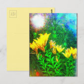 Carte postale aux fleurs jaunes (Devant / Derrière)