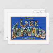 Carte postale aux grandes lettres CA du lac Arrowh (Devant / Derrière)