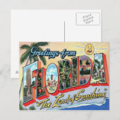 Carte postale aux grandes lettres de Floride (Devant / Derrière)