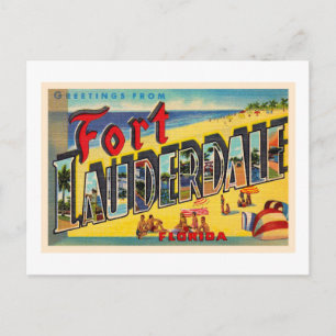 Carte postale aux grandes lettres de Fort Lauderda