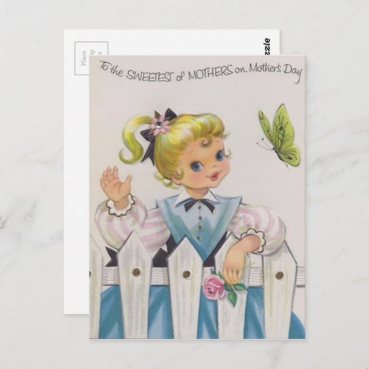 Carte Postale Aux mères les plus douces (Devant / Derrière)