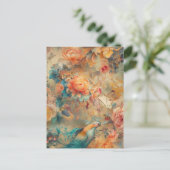 Carte postale aux oiseaux colorés (Debout devant)