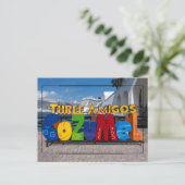 Carte postale aux signes Cozumel vibrants (Debout devant)