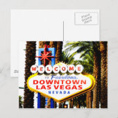 Carte postale aux signes de Las Vegas (Devant / Derrière)