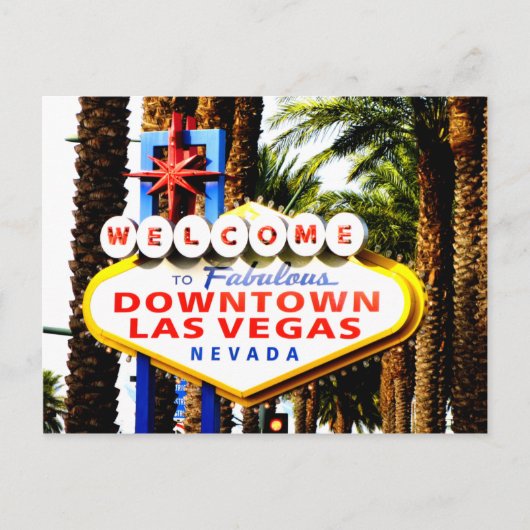 Carte postale aux signes de Las Vegas (Devant)