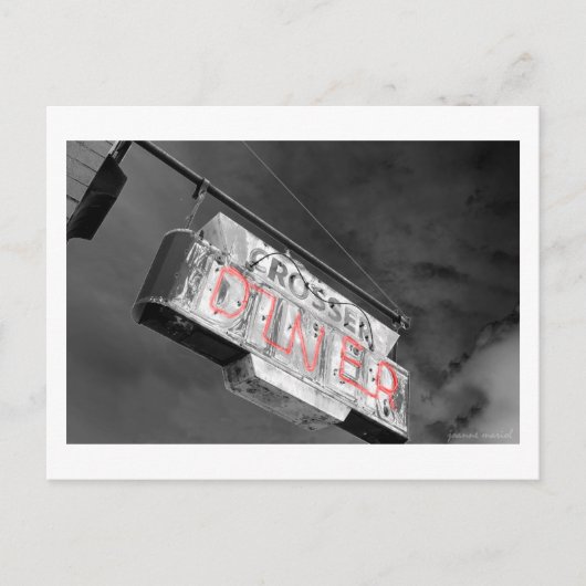 Carte postale aux signes Neon Vintage Diner (Devant)