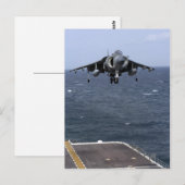Carte postale AV-8B Harrier II (Devant / Derrière)
