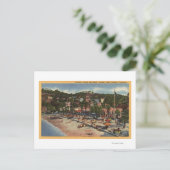 Carte Postale Avalon Vue sur Crescent Ave. & Plage (Debout devant)
