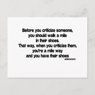 Carte Postale Avant de critiquer un devis