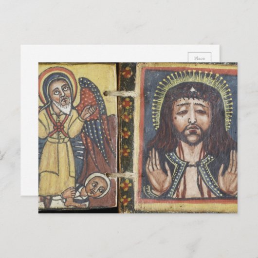 Carte Postale Avant d'un diptyque à double face avec Marie (Devant / Derrière)