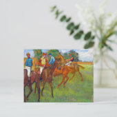 Carte Postale Avant la course par Edgar Degas (Debout devant)