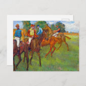 Carte Postale Avant la course par Edgar Degas (Devant / Derrière)