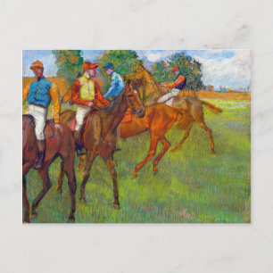 Carte Postale Avant la course par Edgar Degas
