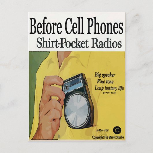 Carte Postale Avant Téléphone Cellulaire, Radios Transistor (Devant)