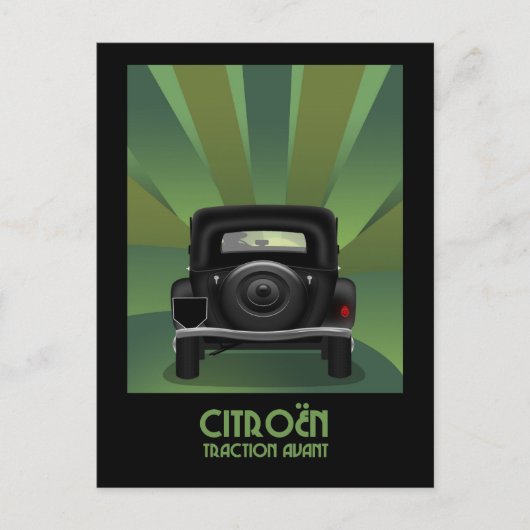 Carte postale Avant Traction Citroen (Devant)