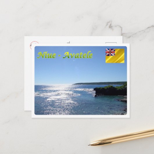 Carte Postale Avatele - Niue - Panorama - (Devant/Arrière en situation)