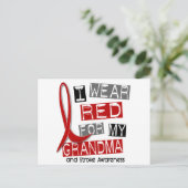 CARTE POSTALE AVC JE PORTE ROUGE POUR MA GRAND-MÈRE 37 (Debout devant)