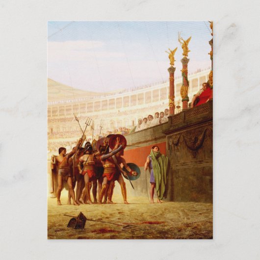 Carte Postale Ave Caesar by Jean-Leon Gerome (Devant)