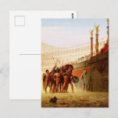 Carte Postale Ave Caesar par Jean-Léon Gérôme (Devant / Derrière)