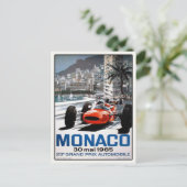 Carte postale avec affiche du Grand Prix de Monaco (Debout devant)