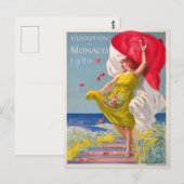 Carte postale avec affiche publicitaire vintage (Devant / Derrière)