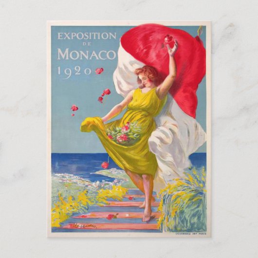 Carte postale avec affiche publicitaire vintage (Devant)
