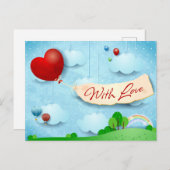 Carte Postale Avec amour (Devant / Derrière)