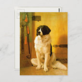 Carte Postale Avec Ancien Chien 1852 Peinture Impr (Devant / Derrière)