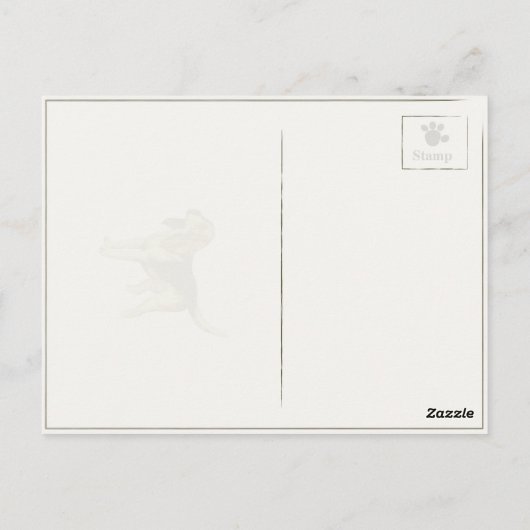 Carte Postale Avec Ancien Chien 1852 Peinture Impr (Dos)