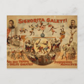 Carte Postale Avec Ancien Poster De Cirque (Devant)