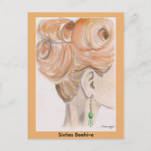 Carte postale avec art original de la femme des an