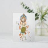 Carte postale avec art original d'une déesse hindo (Debout devant)