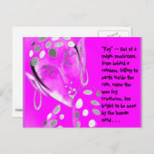 Carte postale avec art original — Fuchsia Fairy/El (Devant / Derrière)