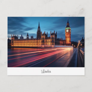 Carte postale avec Big Ben, Londres.