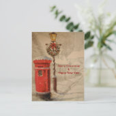 Carte postale avec boîte postale rouge (Debout devant)