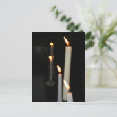 Carte postale avec bougies (Debout devant)