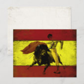 Carte postale avec Bullfight sur Dirty Spanish Fla (Devant / Derrière)