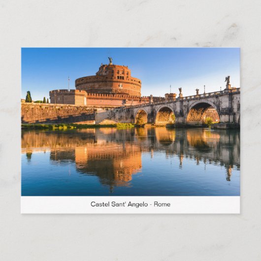 Carte postale avec Castel Sant'Angelo à Rome (Devant)