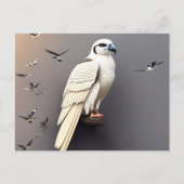 Carte postale avec cerf-volant à queue avale (Devant)