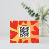 Carte Postale Avec chanson personnelle individuelle par code QR (Debout devant)