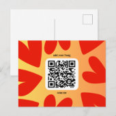 Carte Postale Avec chanson personnelle individuelle par code QR (Devant / Derrière)