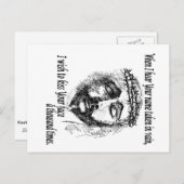 Carte postale avec Chef du Christ et dire. (Devant / Derrière)