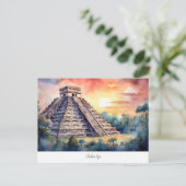 Carte postale avec Chichen Itza, Mexique. (Debout devant)