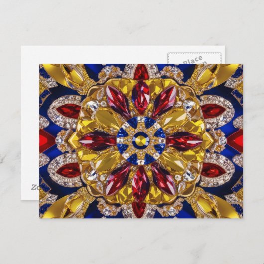 Carte postale avec Colombie Colors Design (Devant / Derrière)