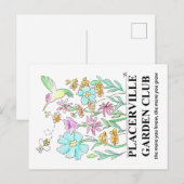 Carte postale avec conception de jardin (Devant / Derrière)